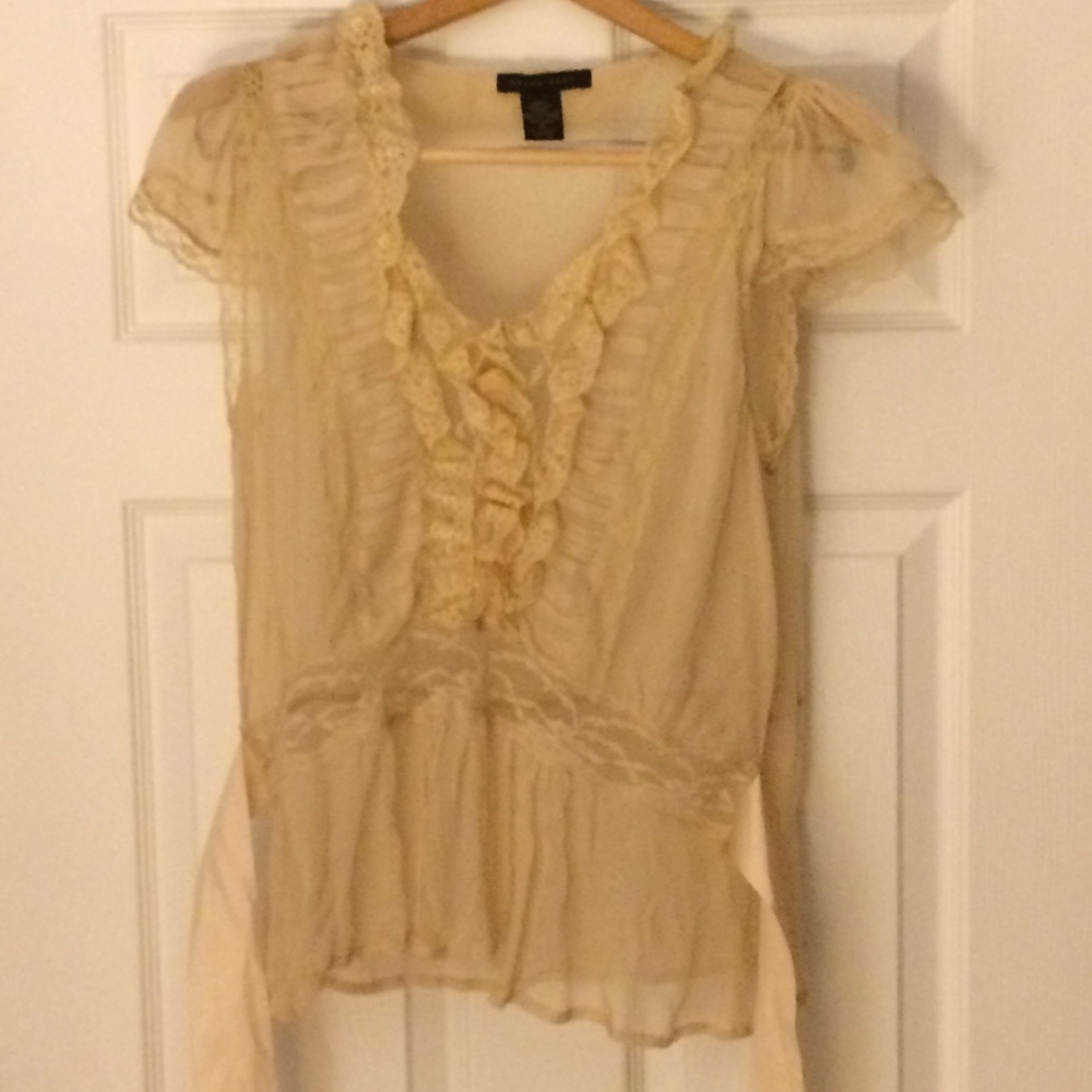 Silk see-through romantic Lace blouse